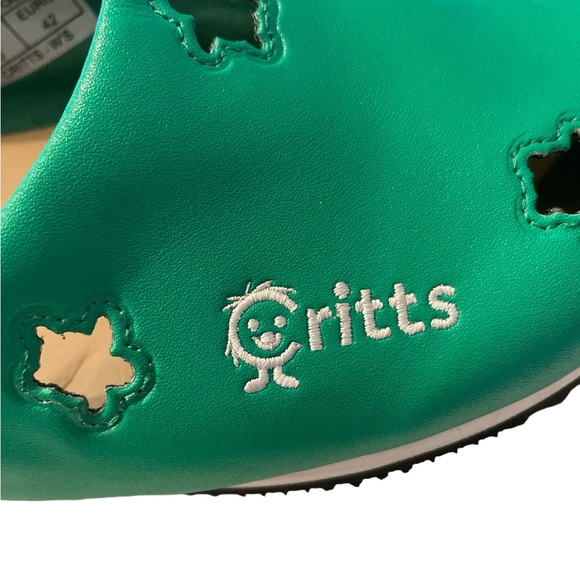 Critts Green Turtle Y2K Clog Sandal Size 10 - Picture 2 of 9